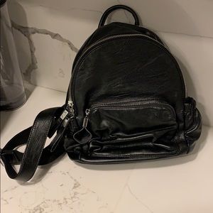 Black mini backpack